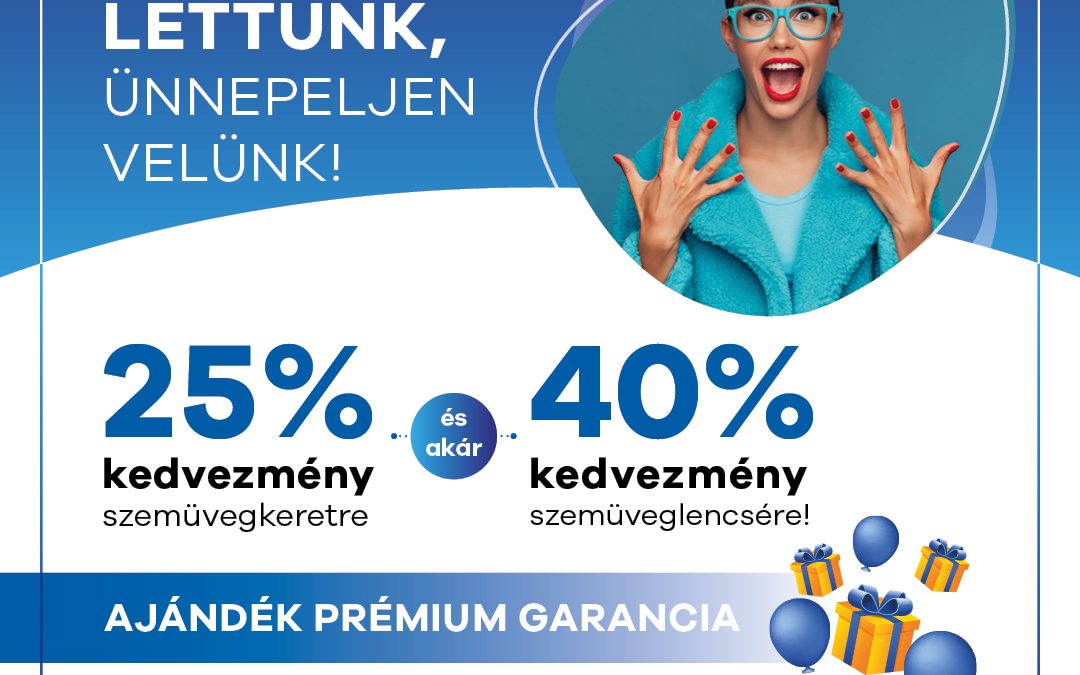 25 éves  a  Cvikker Optika!   25 + 25% kedvezmény!!
